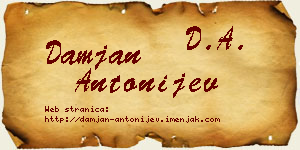 Damjan Antonijev vizit kartica